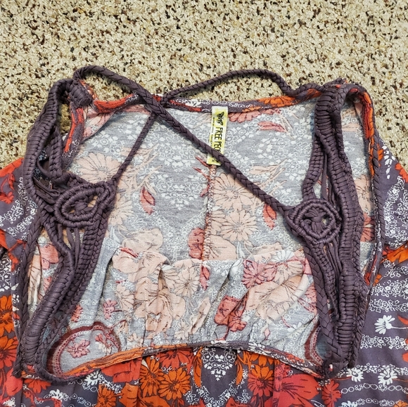 FREE PEOPLE Floral Embroidered Strap Flowy  Tank Top - Picture 5 of 5